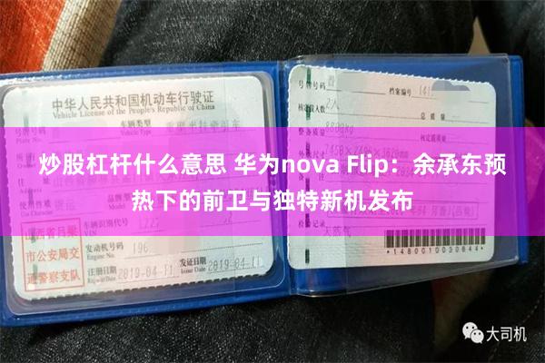 炒股杠杆什么意思 华为nova Flip：余承东预热下的前卫与独特新机发布
