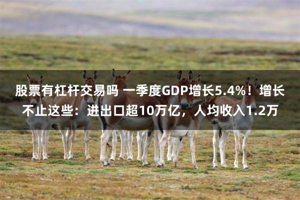 股票有杠杆交易吗 一季度GDP增长5.4%！增长不止这些：进出口超10万亿，人均收入1.2万