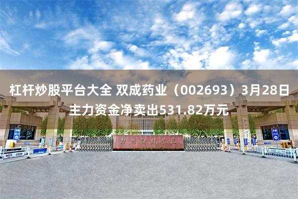 杠杆炒股平台大全 双成药业（002693）3月28日主力资金净卖出531.82万元