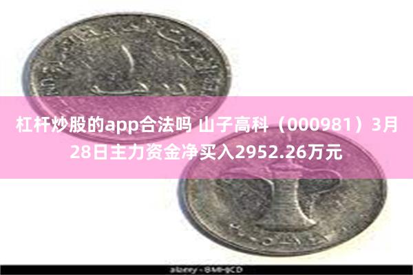 杠杆炒股的app合法吗 山子高科（000981）3月28日主力资金净买入2952.26万元