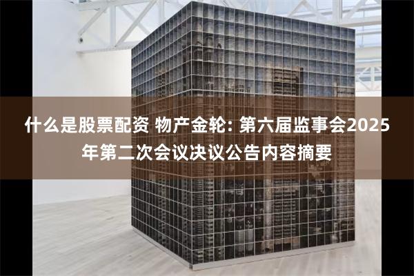 什么是股票配资 物产金轮: 第六届监事会2025年第二次会议决议公告内容摘要