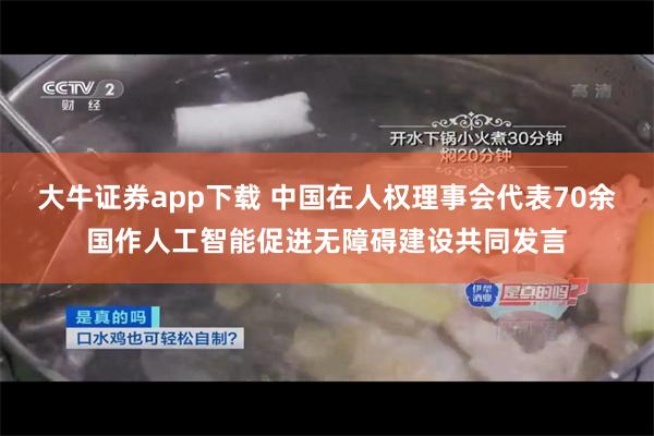 大牛证券app下载 中国在人权理事会代表70余国作人工智能促进无障碍建设共同发言