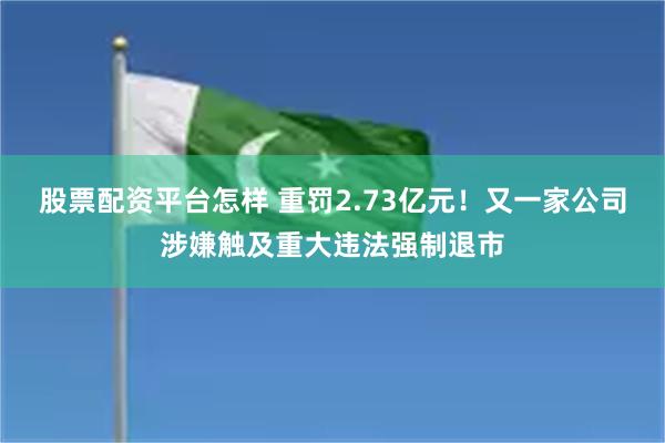 股票配资平台怎样 重罚2.73亿元!又一家公司涉嫌触及重大违法强制退市